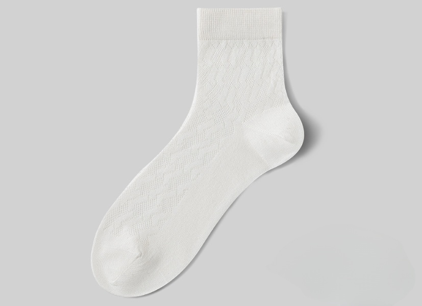 Mens Patterned Crew Mesh Summer Cool Socks Cotton Blend 1 bag include 5 pairs